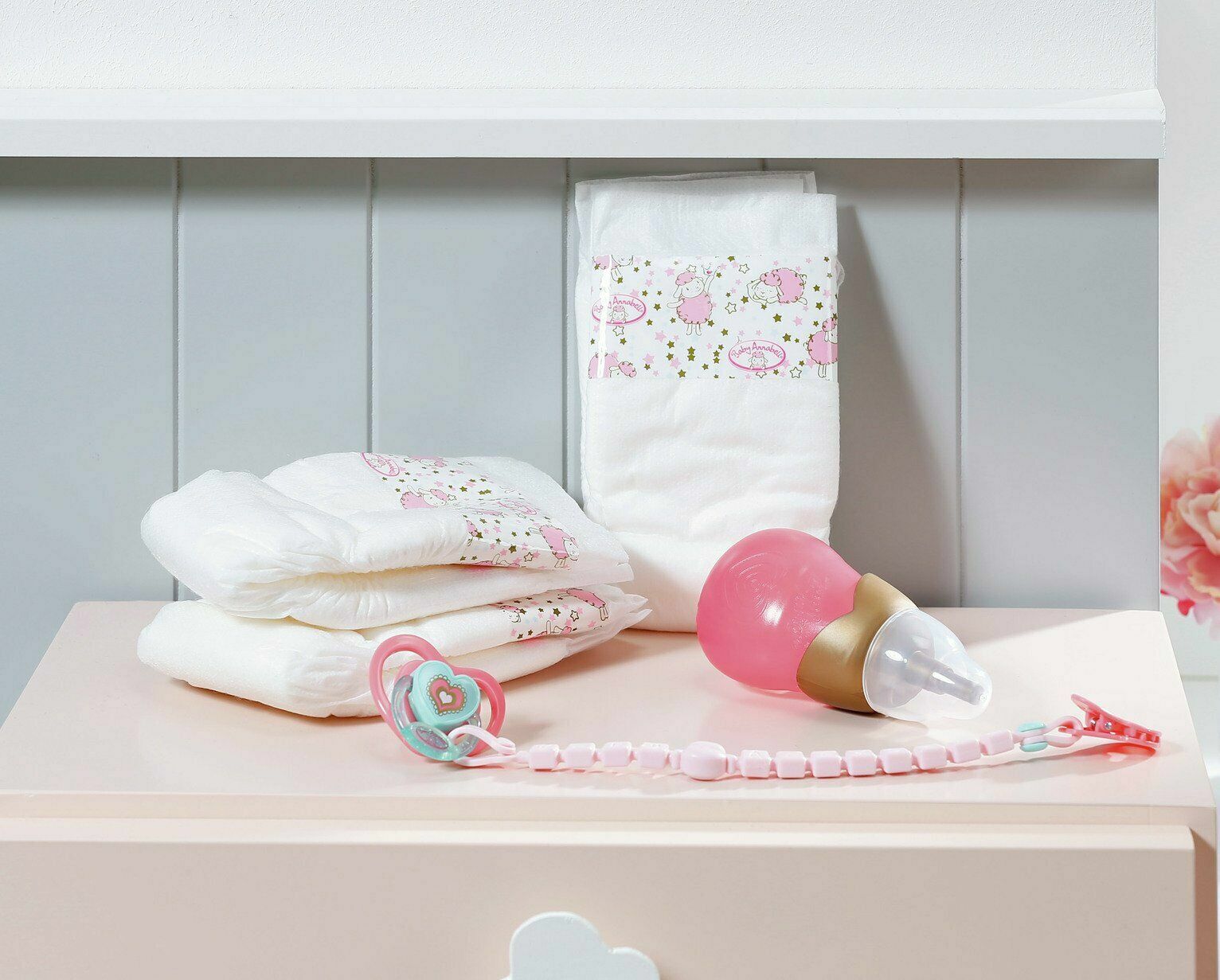 baby annabell dummy with clip