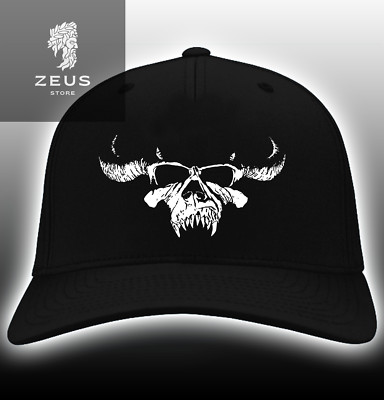 NEW White Danzig Skull Classic Dark Baseball Cap