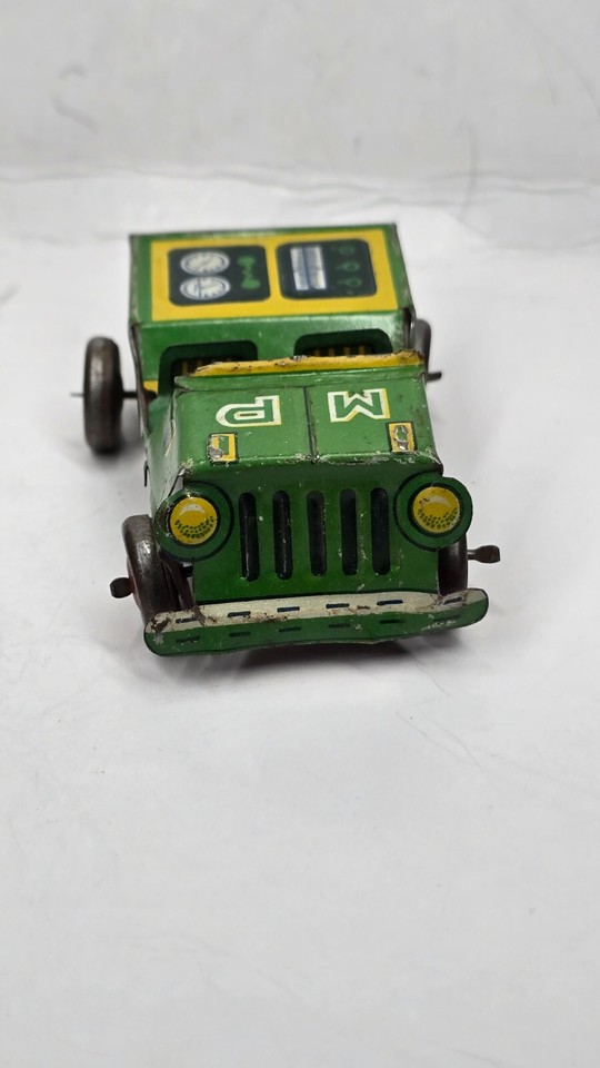 Small Geeps Vintage Small Tin Army MP Military Jeep Car Toy Made in Japan Green 2.5 ...