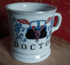 Vintage Career Occupational DOCTOR Caduceus Stethoscope Profession Shaving Mug — photo 2