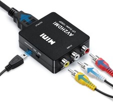 Convertitore AV To HDMI 1080P – Mini Adattatore RCA A HDMI, Per Vecchie Console E VHS