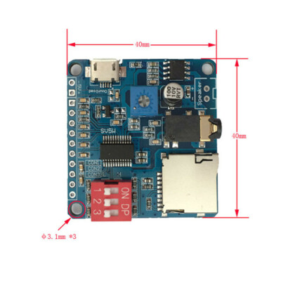 5W Voice Playback Module MP3 Player I/O Trigger UART Control For Arduino