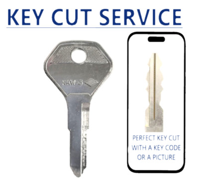 KEY CUT SERVICE + KAW-3 Key Blank for Kawasaki KA14/X103