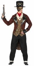 Steampunk Kostüm Herren Viktoranisch Herrenkostüm Steampunkhut Karneval KK