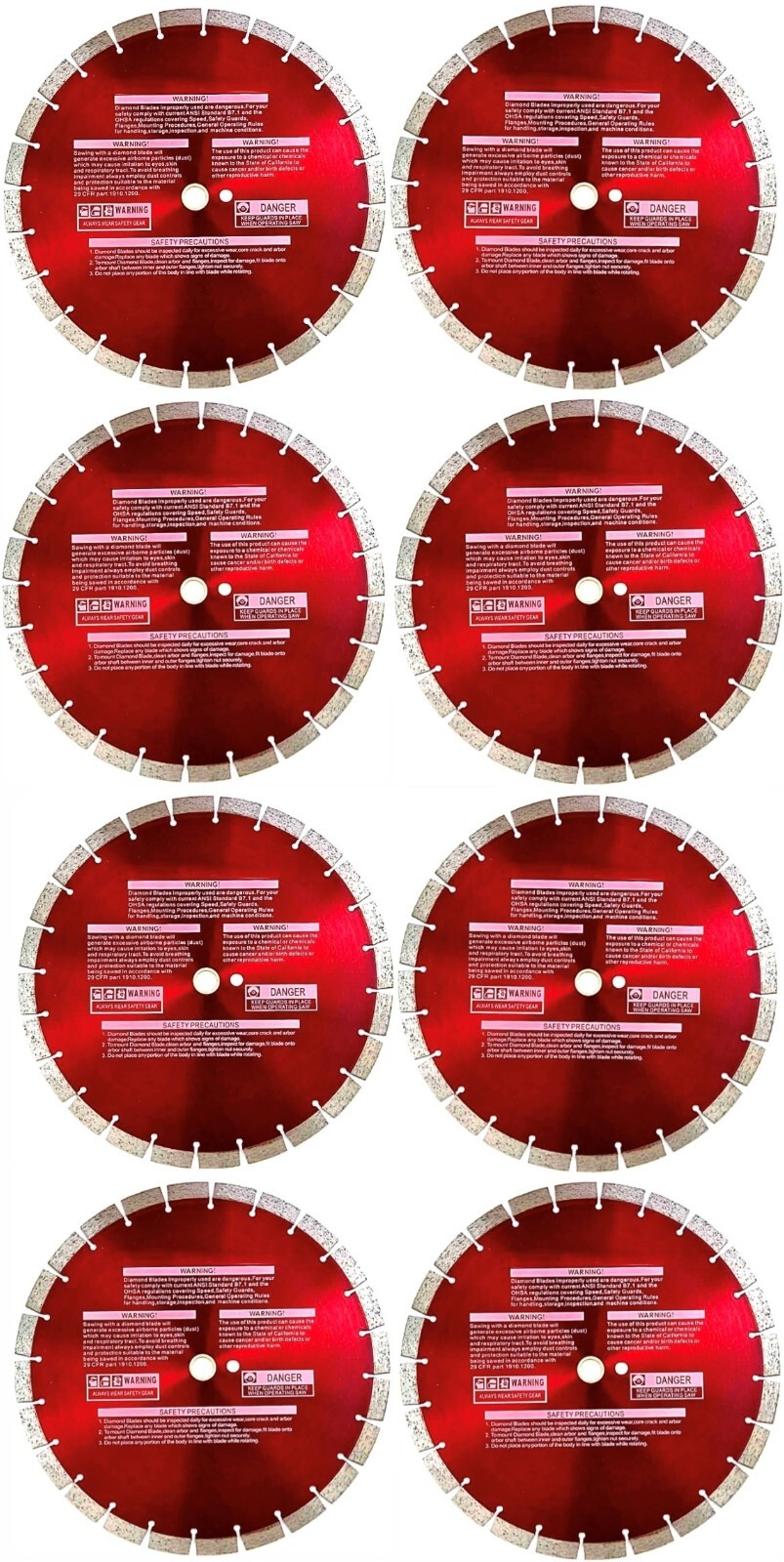 14'' diamond blade for concrete, asphalt, masonry fits Stihl cut-off saw 8 pack