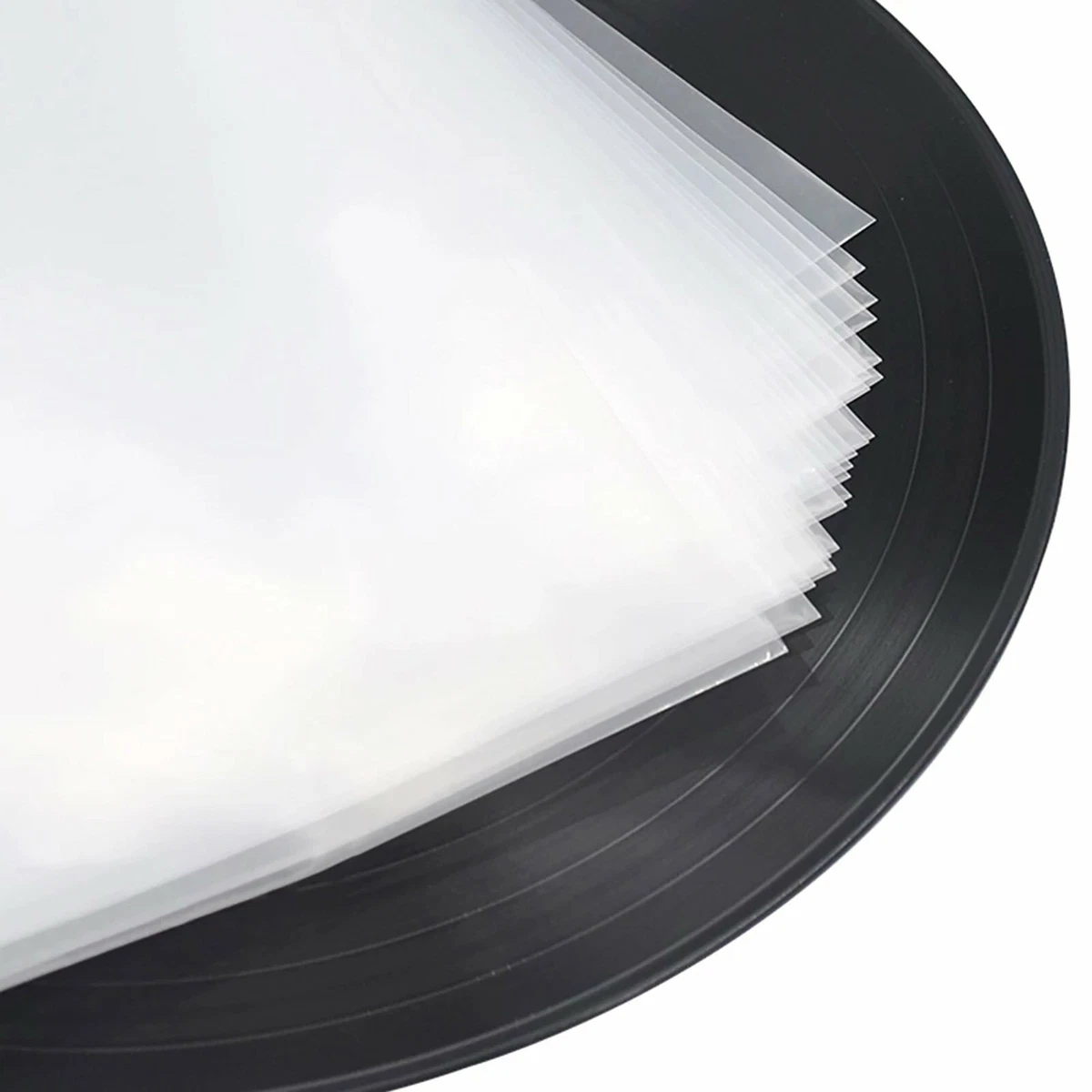 100PCS Record Sleeves Outer Plastic Record Cover Sleeve For Vinyl 7''/12'' Album