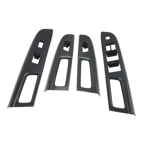 Carbon Fiber Pattern Window Lift Switch Cover Decorative Sticker for Subaru WRX - Picture 3 of 8
