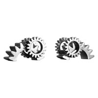 17 Stories Gears Silver Book Ends Set Of 2 on sale 17 Stories Gears Silver Book Ends Set Of 2 on sale