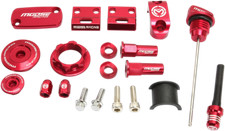 Moose Racing Red Anodized Bling Pack Honda 2003-16 CRF230 Engine Plugs Dipstick