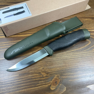 Mora Companion Heavy Duty FT01619 Carbon Steel Fixed Blade 4  Green Handle A