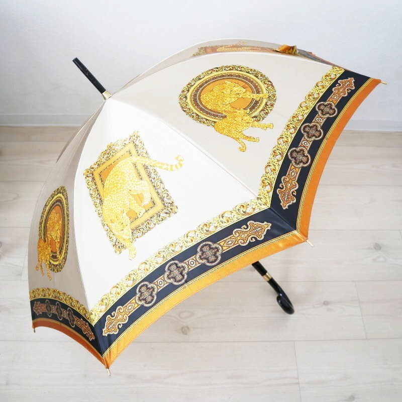 M05-k010 GIANNI VERSACE Leopard Long Umbrella Gold | eBay