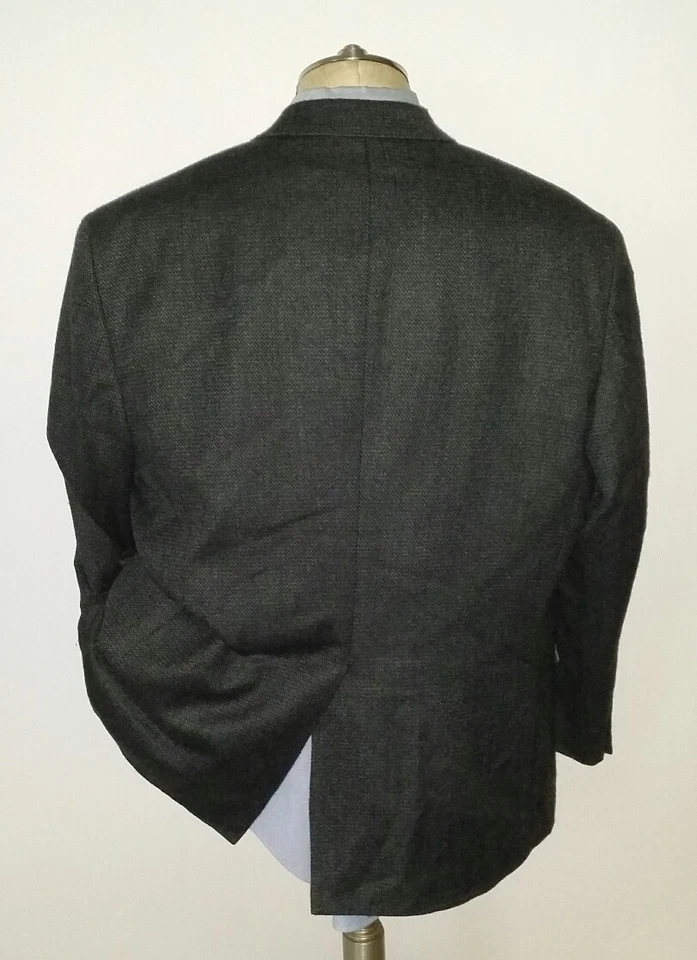 NOVO 48R Fleck Tweed Check marrom azul lã masculina blazer jaqueta casaco esportivo - Imagem 4 de 4