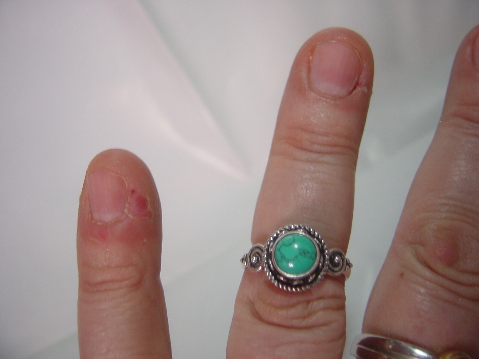 Stunning Solid Silver Ring-vintage-beautiful turq… - image 4