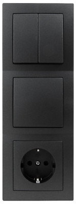 ETT1535063 Flair anthrazit Tür 3-fach Kombi UP 