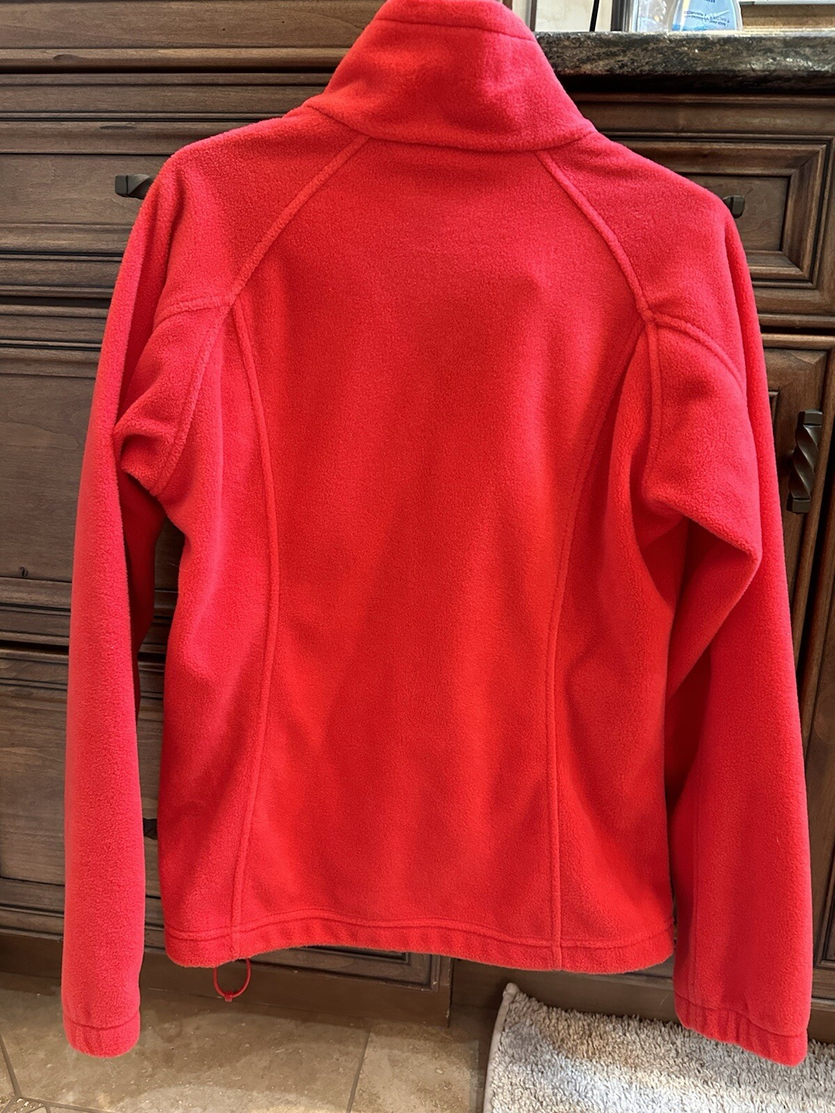 Women's Basic Red Fleece Jacket Size Medium - image 4