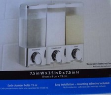 3-Chamber Shower Dispenser by Mainstays Chrome Finish 7.5" x 3.5" x 7.5"