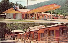 Gatlinburg TN Tennessee  Great Smoky Mountains Trent Motel Hotel Vtg Postcard C3