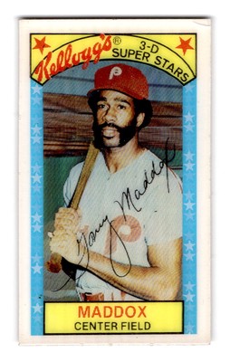 1979 Kellogg's 3-D Super Stars #16 Garry Maddox Philadelphia Phillies