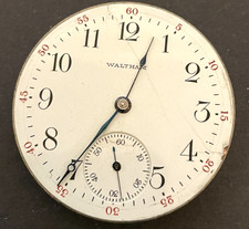 Antique 1917 Waltham Model 1908 620 Pocket Watch Movement Good Balance 16s 15j
