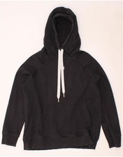 UNDER ARMOUR Womens Hoodie Jumper UK 14 Medium Black Cotton CA48