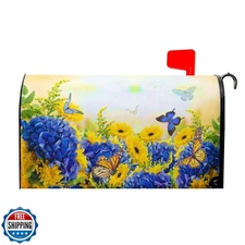 Anyako Spring Hydrangeas Daisies Flowers Mailbox Covers Magnetic 