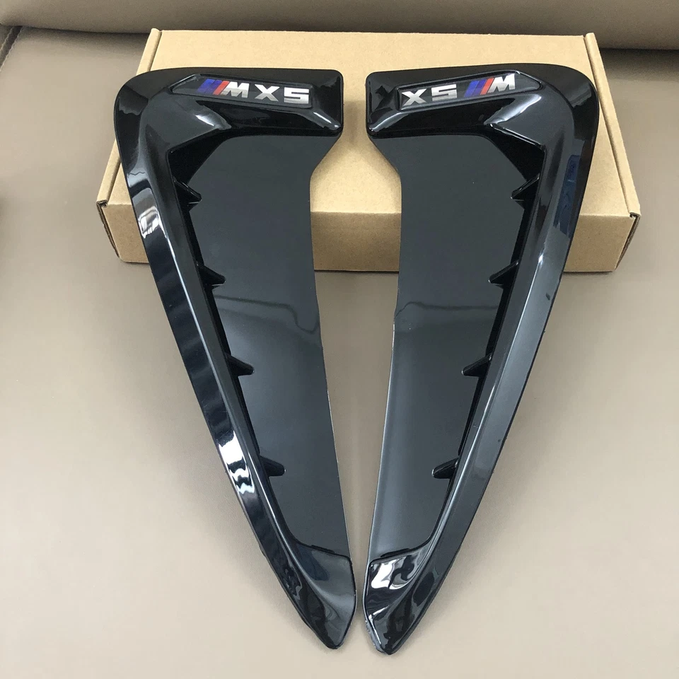 For BMW F15 X5 F85 SUV 2014-2018 X5M Glossy Black Side Fender Vent Cover Trim - Image 4 of 4