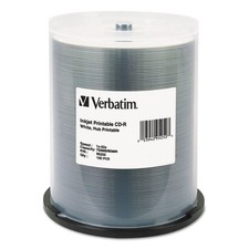 Verbatim CD-R 700MB 52X White Inkjet Hub Printable Printable,