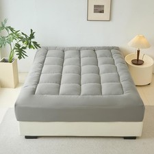 West Month Premium Quilted Luxury Extra Thick Mattress Pad, Deep Pocket Pillow ,