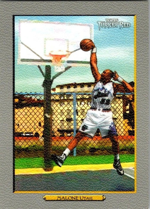 Karl Malone 240 Topps Turkey Red LP Sports Card