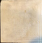 J & J G Low Art Tile Works Egyotian Revival #613 Lotus 6” with corner chip Rare — photo 2