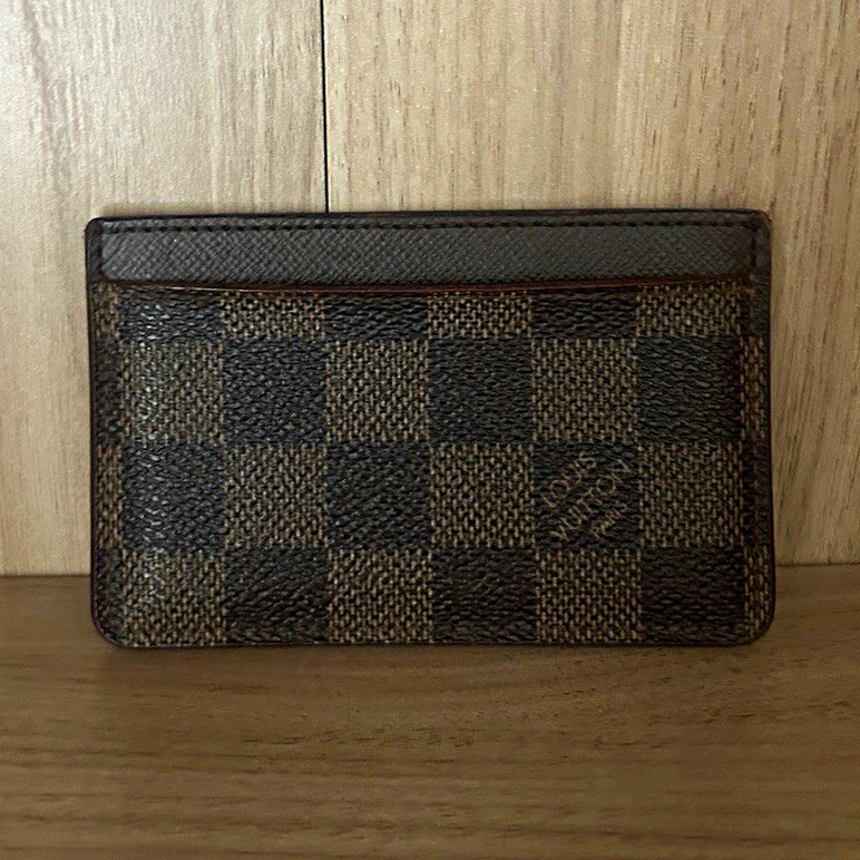 Louis Vuitton Damier Ebene Check Brown Cardholder