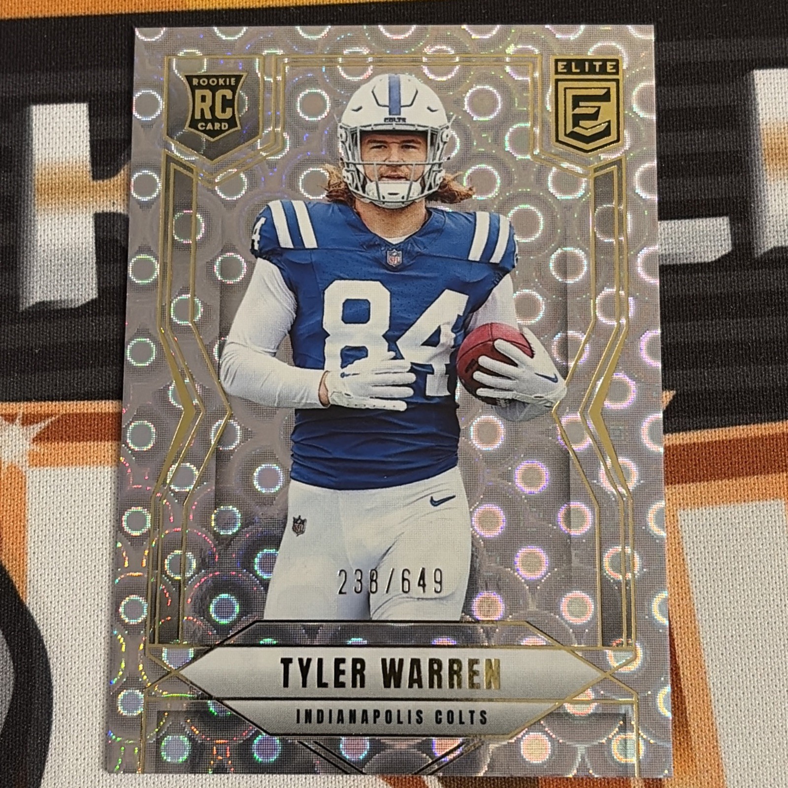 2025 Panini Donruss Elite - Rookies Tyler Warren #119 Lavender Pyramids /649