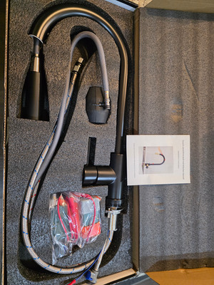 Stainless Steel Black Finish - Touch Control - Pull Out Kitchen Faucet - SUS304