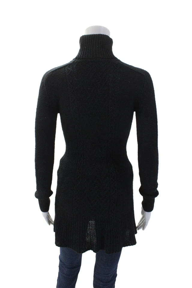 Suéter Theory Mujer Texturizado Tejido Manga Larga Cuello Alto Negro Talla S Foto 3 de 4