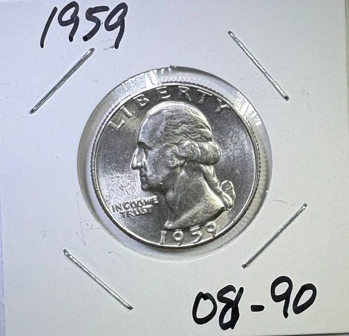 1959 25c SILVER Washington Quarter UNCIRCULATED (08-90)