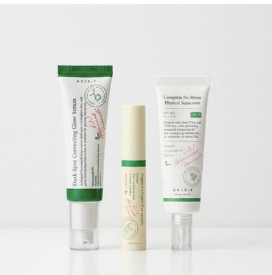 AXIS-Y Dark Spot Glow Serum+Sunscreen+Vegan Collagen Eye Serum Set / K-Beauty