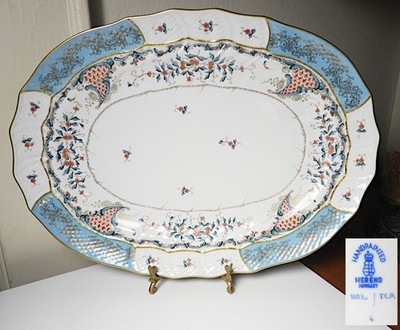 Herend CORNUCOPIA (TCA)  Large 15 1/8'' Oval Serving Platter #1102, Mint