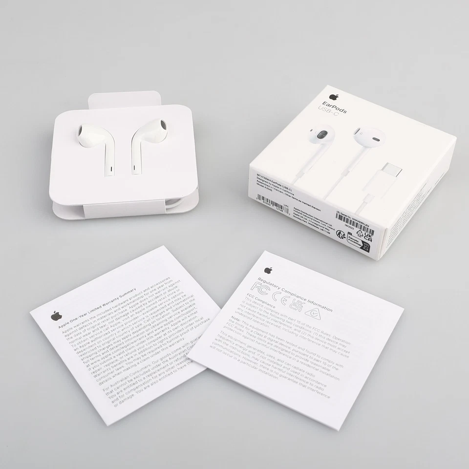 Auriculares Apple EarPods originales enchufe USB-C auriculares con cable para iPhone 17 Pro Max Foto 4 de 4