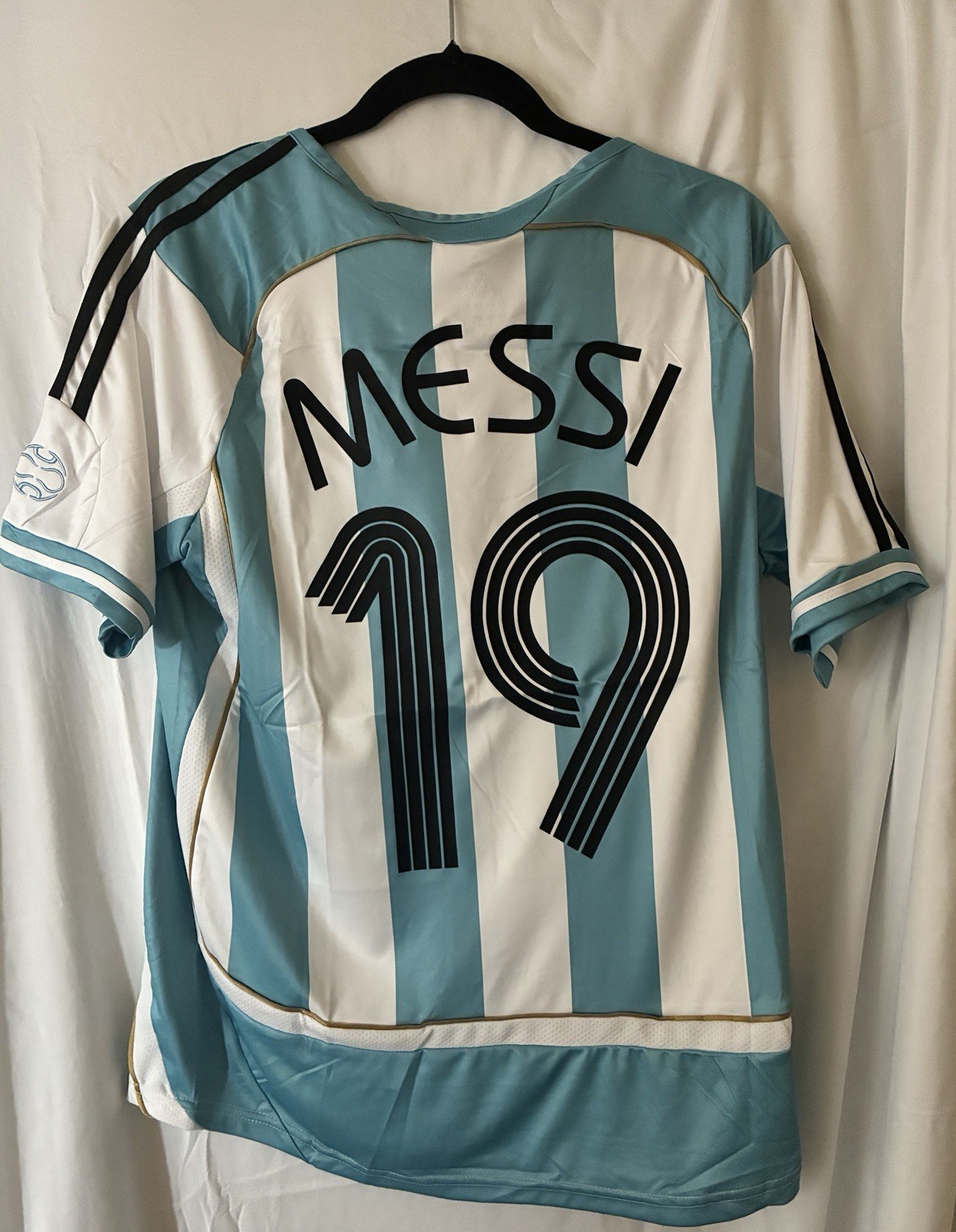 06/07 Argentina Home Retro Jersey Messi #19 Vintage Retro Classic Iconic ✅ Small