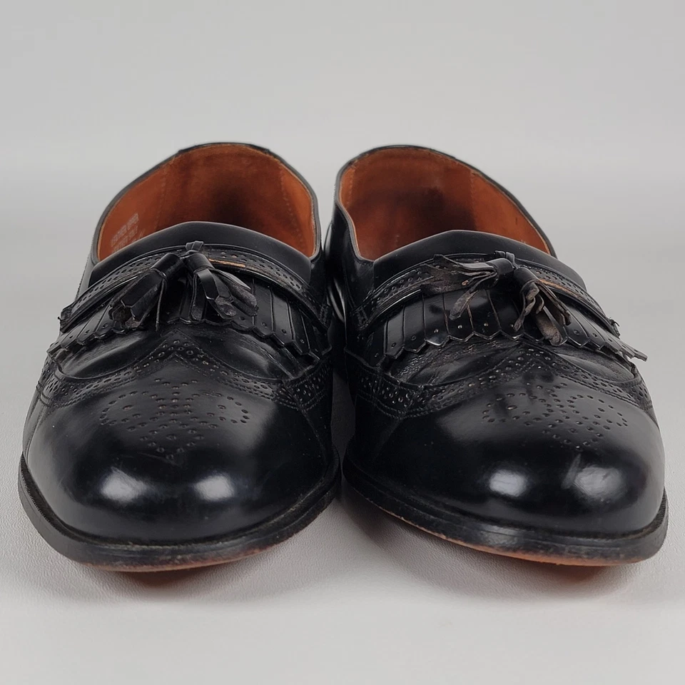 Bostonian Classics Mens 13M First Flex Black Leather Tassel Wing Tip Loafer - Image 3 of 4