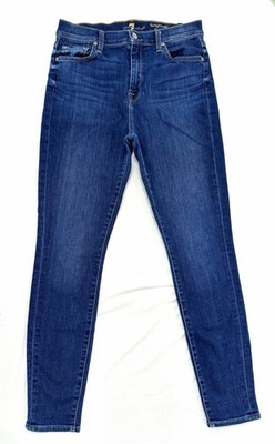 7 For All Mankind Jeans Womens 29 Blue High Waist Skinny Denim Pants