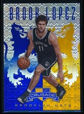 2012-13 Panini Crusade Brook Lopez #265 Blue & Gold Prizm