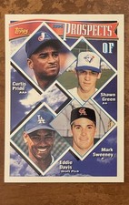 1994 Topps Shawn Green Rookie Prospects RC #237 Curtis Pride Mark Sweeney Davis