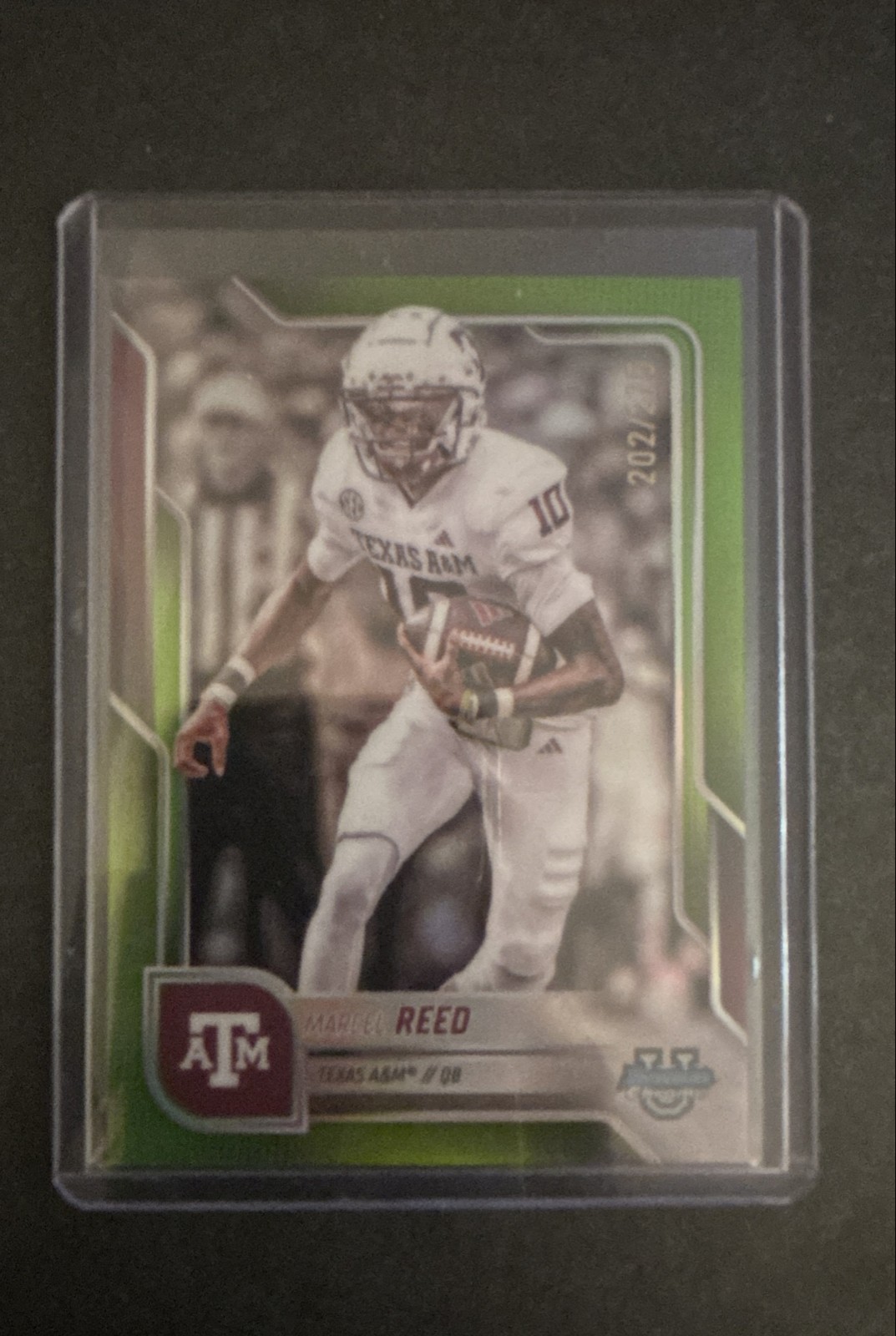 2025 Bowman University Chrome - Marcel Reed #133 Lime Green Refractor /275 (RC)