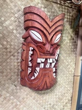 Howie Tiki Mask By Big Toe And Smokin Tikis Hand-carved Hawaii Oceanic