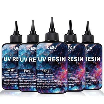 UV Harz 100g Kristallklar Epoxidharz Schnellhärtend Hart Resin DIY Schmuck Baste