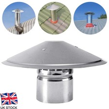 Stainless Steel Chimney Roof Cowl 125mm 5",Enhanced Ventilation, Easy to install