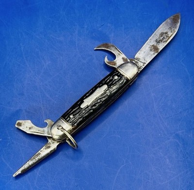 Vintage 1960s Kamp King Folding Pocket Knife Prov. RI USA
