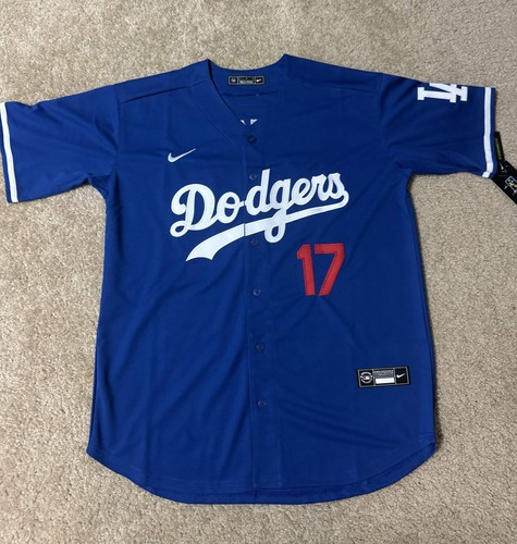 Shohei Ohtani #17 Blue LA Dodgers Large Men’s Jersey Stitched