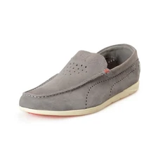 Puma X Scuderia Ferrari Mn's Gray Suede Leather Slip On Loafers Car Shoes